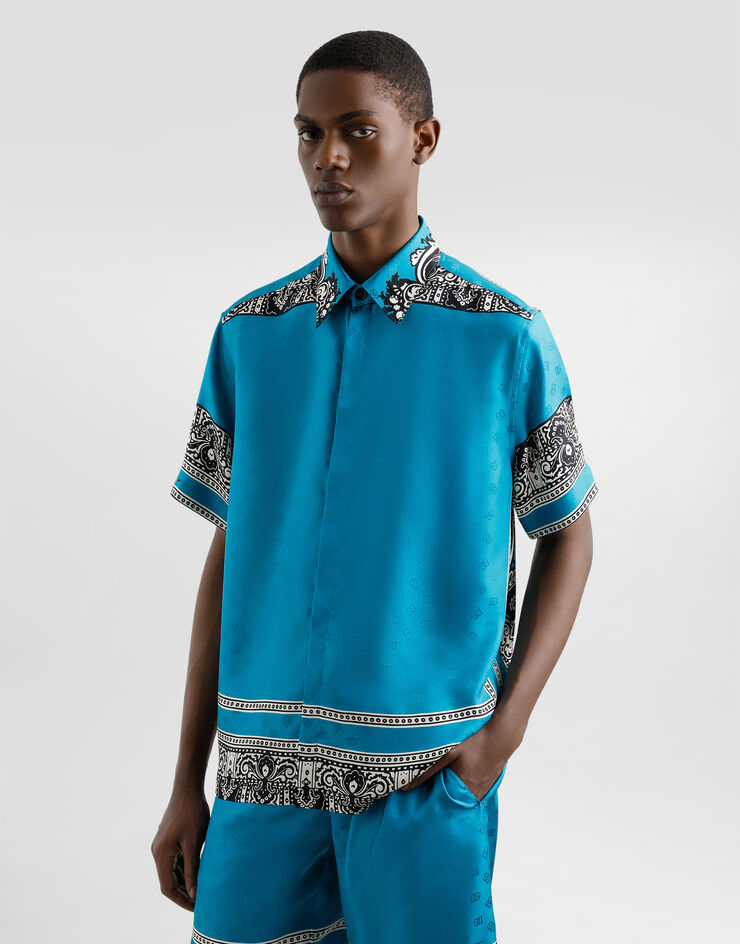Dolce & Gabbana Camisa de seda con estampado Bandana Imprima G5MR0THI1VM