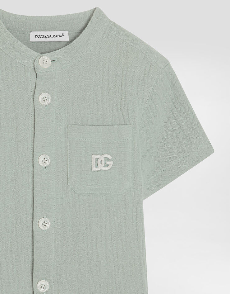 Dolce & Gabbana Cotton gauze shirt Dolce & Gabbana Cotton gauze shirt Green L14S80FU5YU