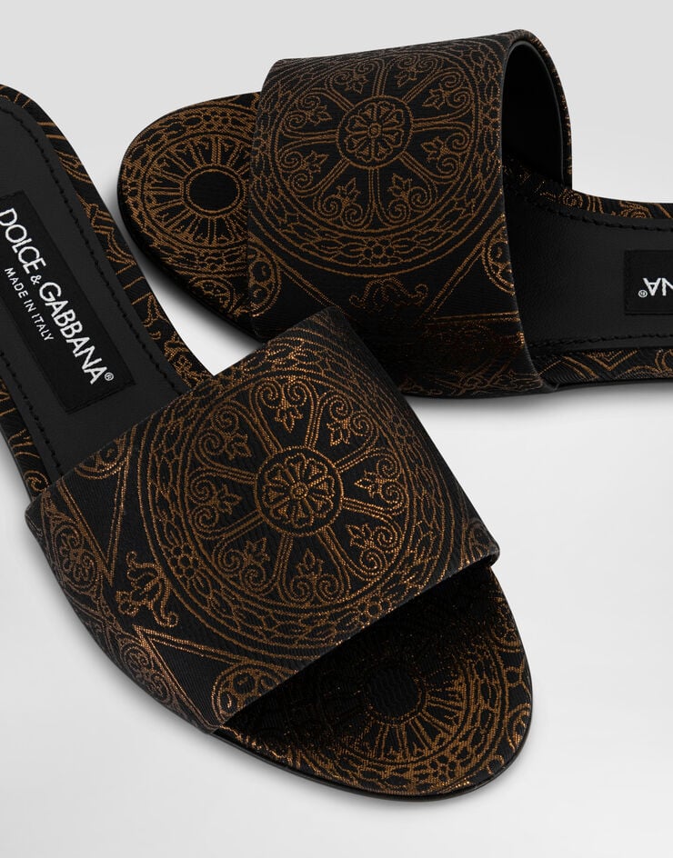 Dolce & Gabbana Jacquard slippers Multicolor CQ0541C9T45