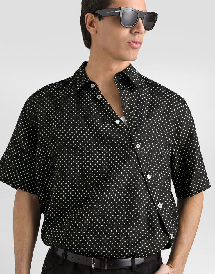 Dolce & Gabbana Polka dot-print linen shirt Dolce & Gabbana Polka dot-print linen shirt Multicolor G5OR6TFS4H1