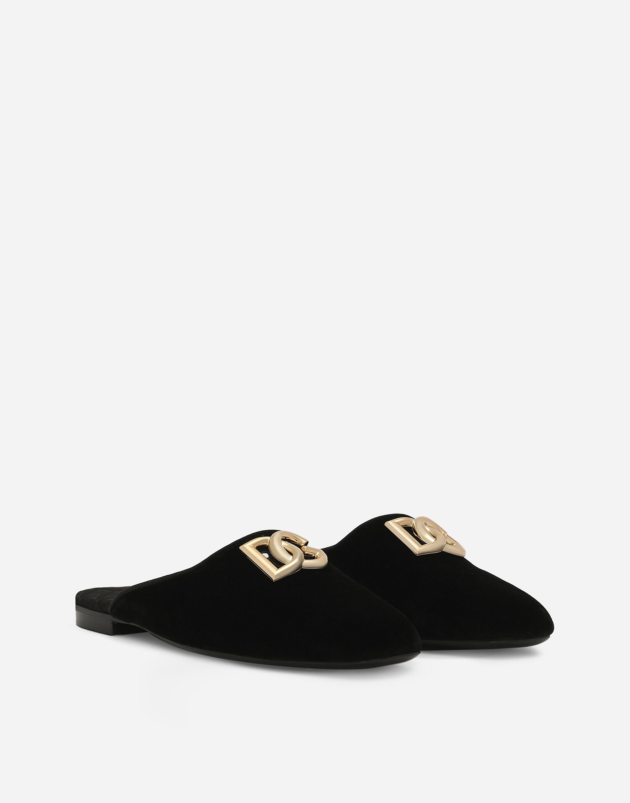 Velvet mules in Black for Women Dolce Gabbana