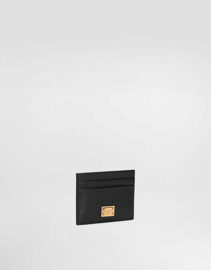 Dolce & Gabbana Plongé calfskin card holder Black BI0330A9S25