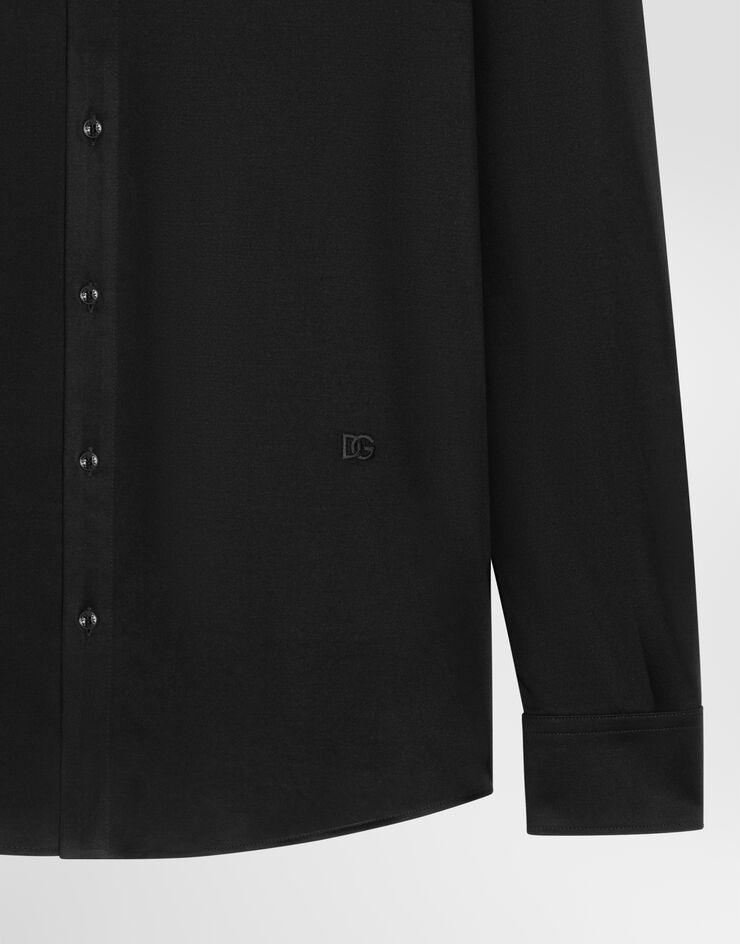 Dolce & Gabbana Martini shirt in melange jersey Black G5OX5ZFU75F