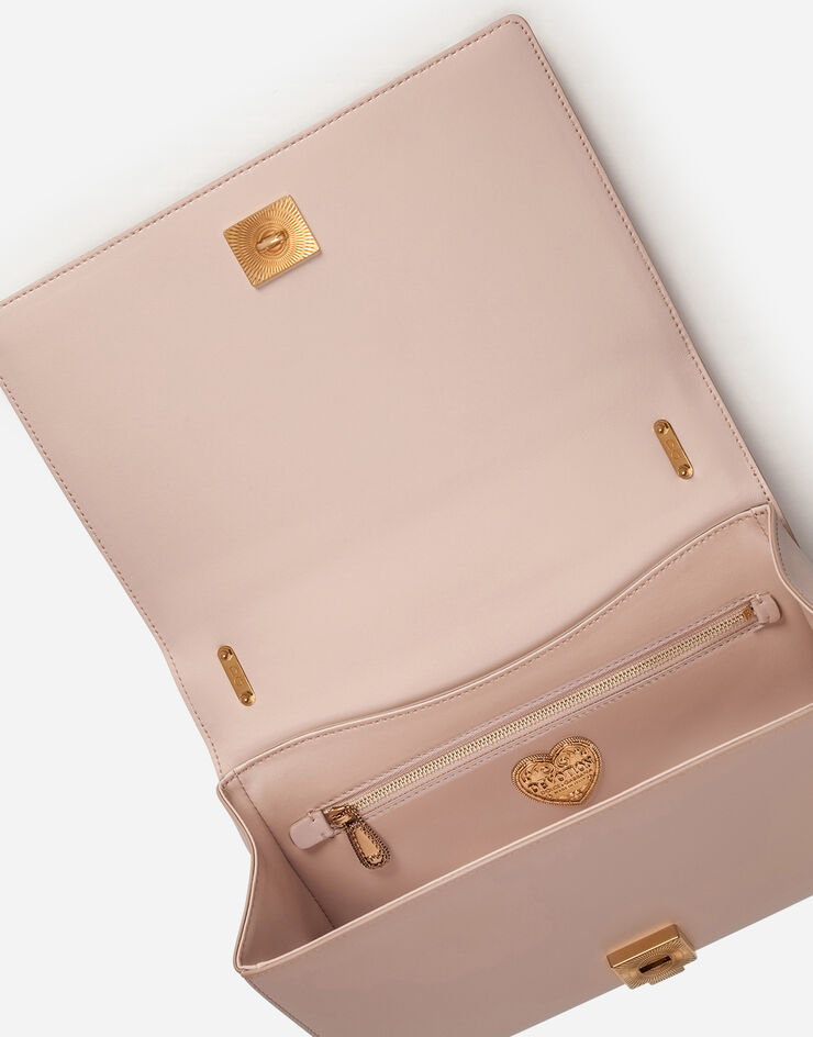 Dolce & Gabbana 퀼팅 나파 가죽 라지 디보션 백 페일 핑크 BB6651AV967