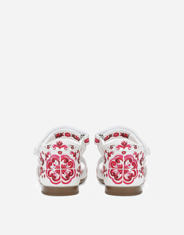 Dolce&Gabbana Printed nappa lambskin sandals Multicolor D20064AC113