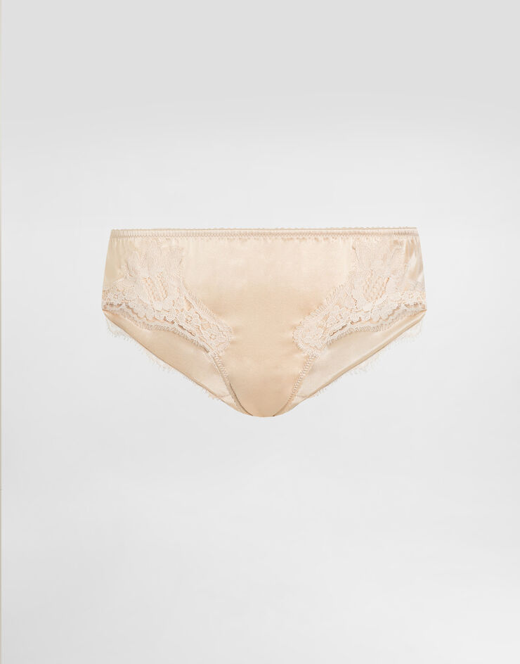 Dolce & Gabbana Satin briefs with lace Dolce & Gabbana Satin briefs with lace Pale Pink O2A02TONO13