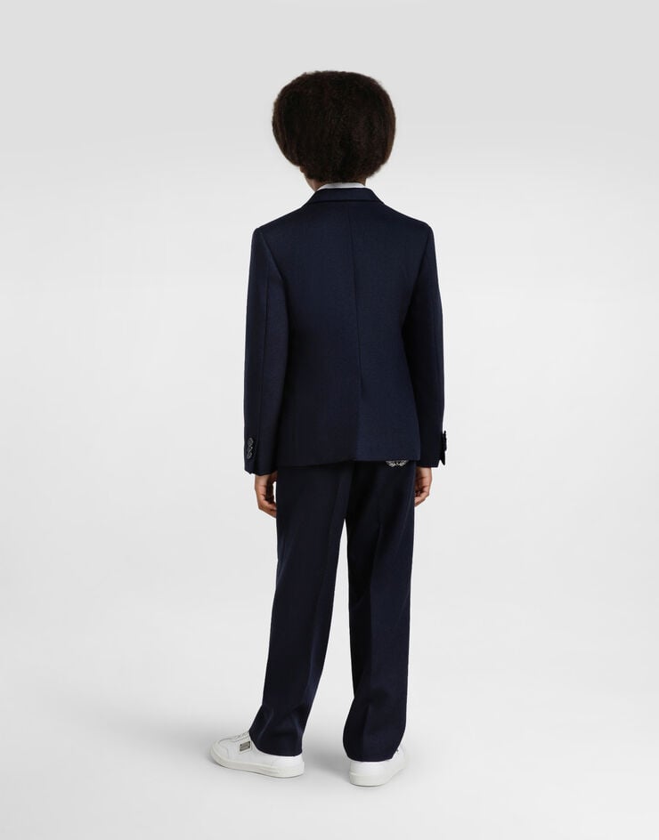 Dolce & Gabbana Single-breasted jacket in wool Blue L41J86FU28G