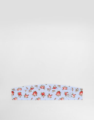 Dolce & Gabbana Small rose-print poplin bandana Multicolor LB4H91HS5UL