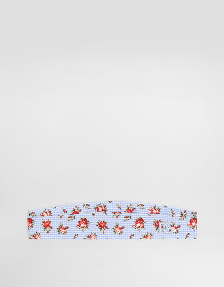 Dolce & Gabbana Small rose-print poplin bandana Multicolor LB4H91HS5UL