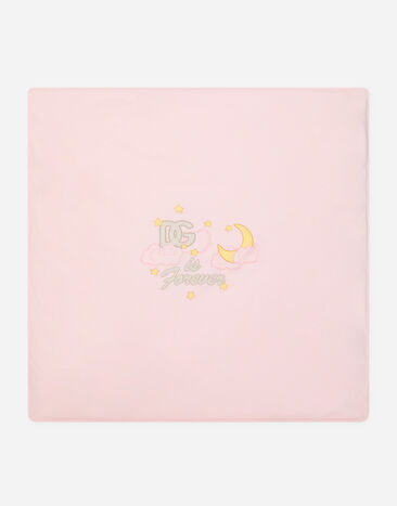 Dolce & Gabbana Jersey blanket with DG logo Multicolor LNJA88II7HQ