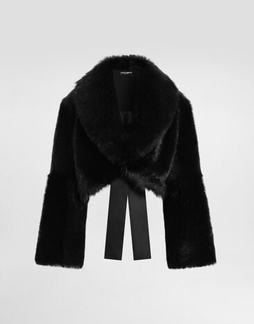 Dolce & Gabbana Shearling bolero jacket Dolce & Gabbana Shearling bolero jacket Black F0Y22FFUP89