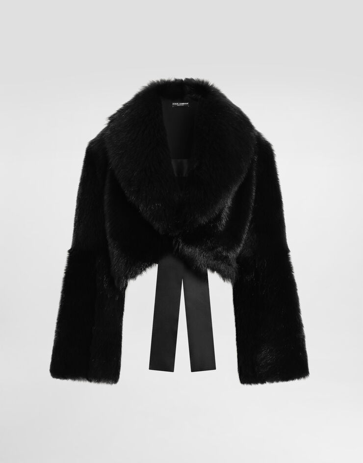 Dolce & Gabbana Shearling bolero jacket Dolce & Gabbana Shearling bolero jacket Black F0Y22FFUP89