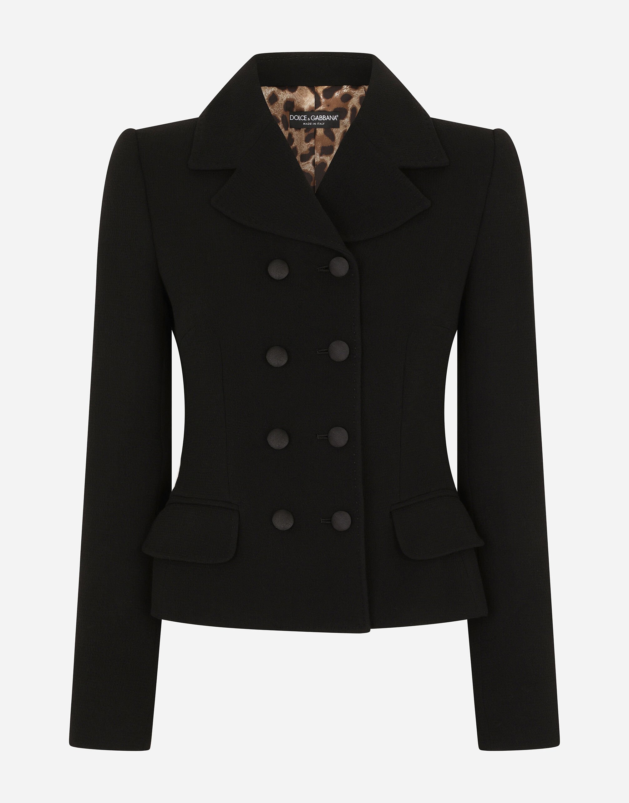 Dolce & Gabbana Double-breasted virgin wool jacket Black F26AHTFU23Q