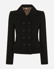 Dolce&Gabbana Double-breasted virgin wool jacket Brown F791CTFU6Z1