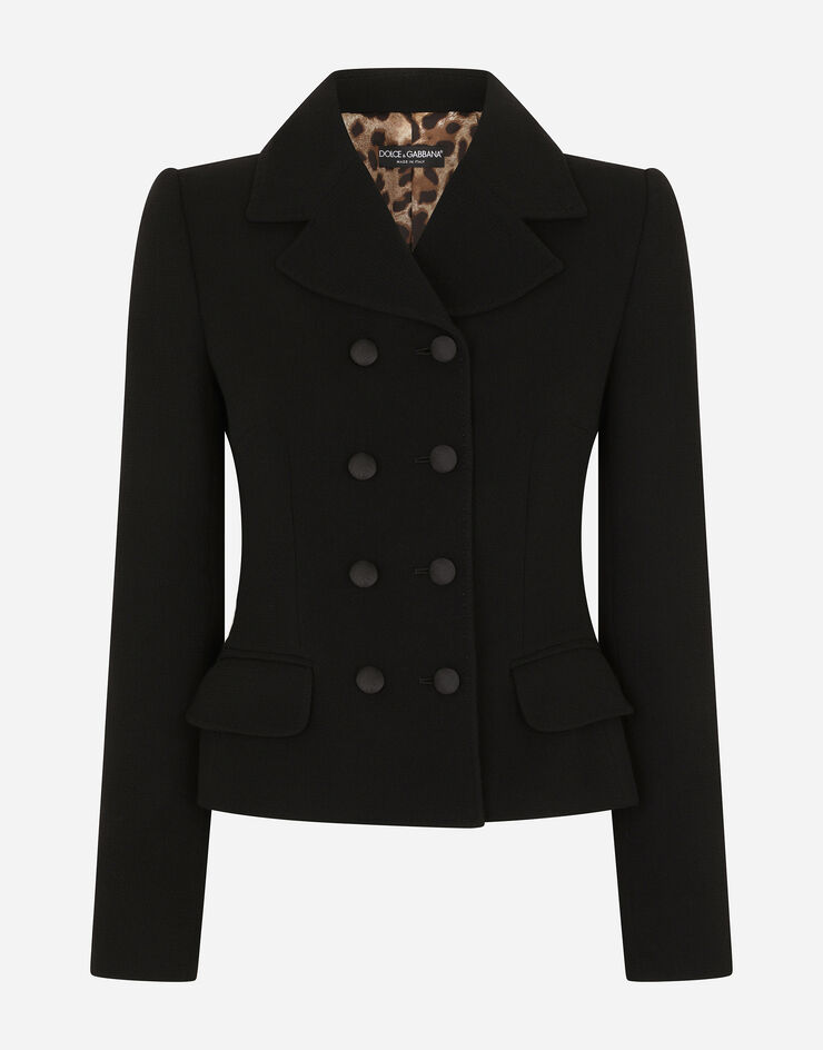 Dolce & Gabbana Double-breasted virgin wool jacket Black F26AHTFU23Q