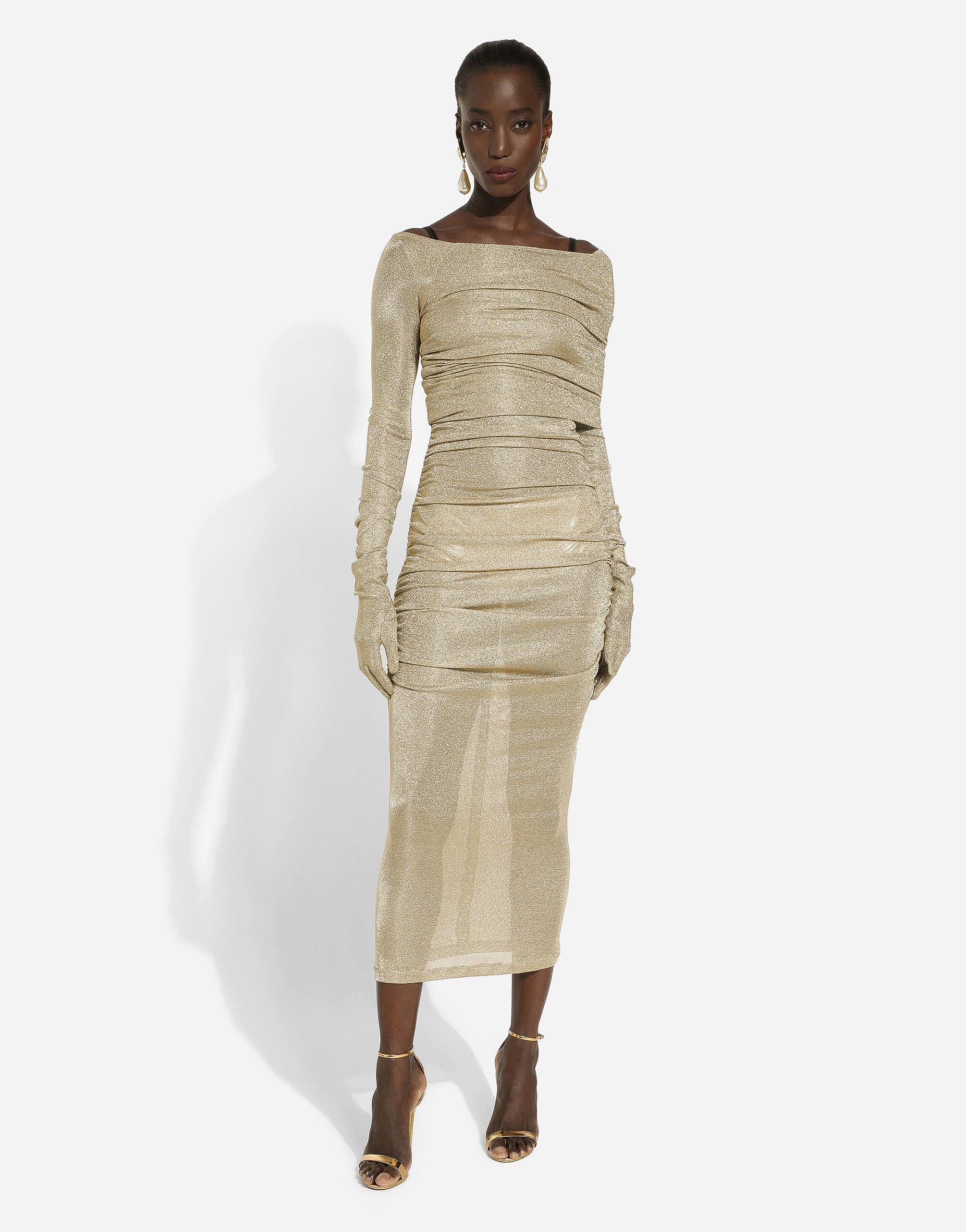 Dolce gabbana hotsell gold dress