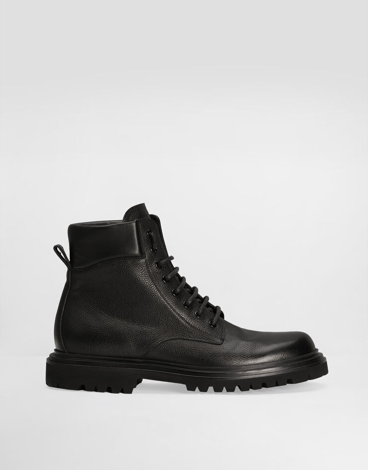 Dolce & Gabbana 카프스킨 앵클 부츠 블랙 A60613A6H47