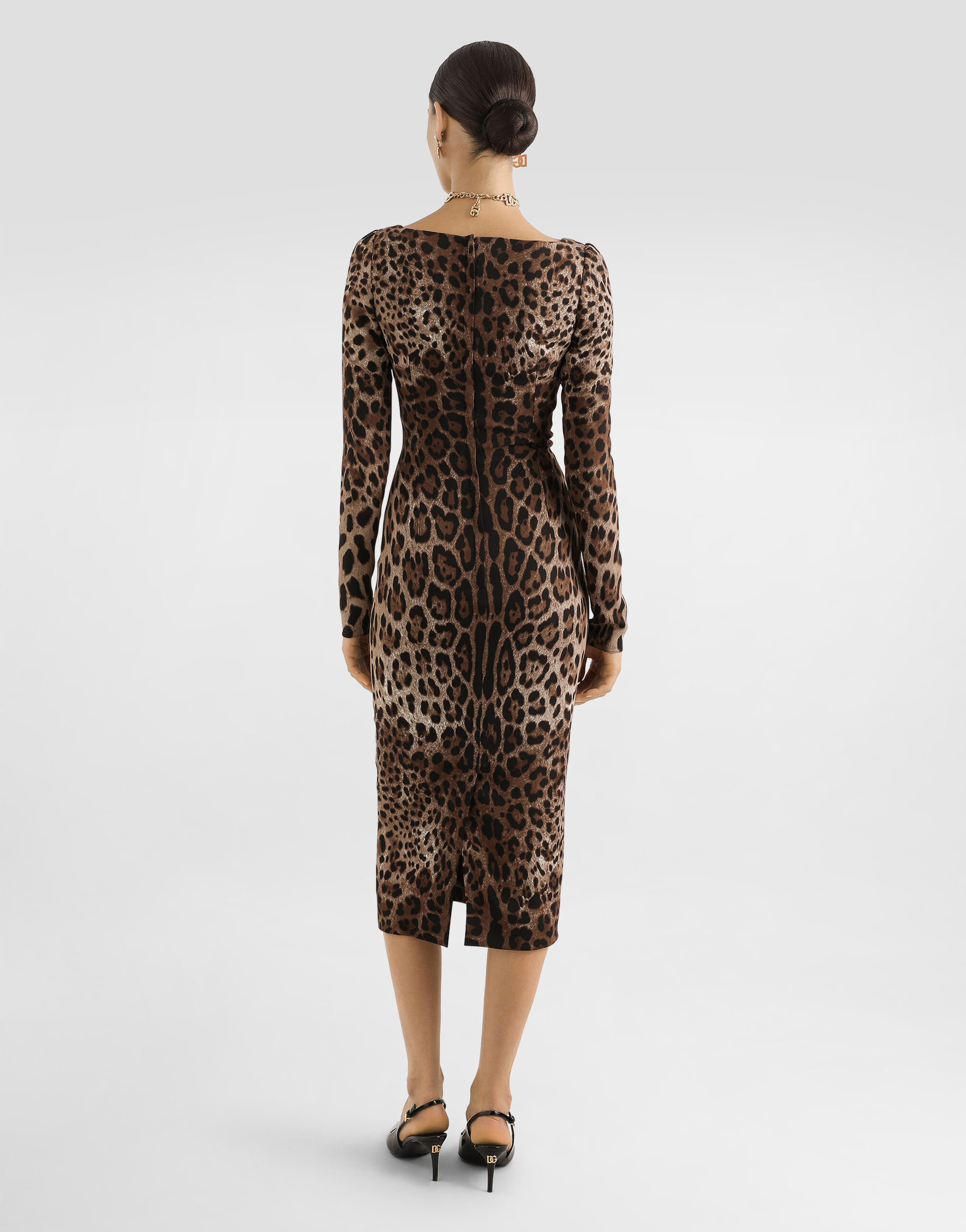 Leopard-print fitted dress - thumbnail 3