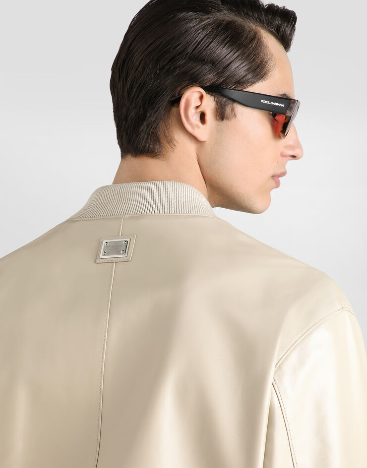 Dolce & Gabbana Nappa bomber jacket Cream G9BILLHUL1P