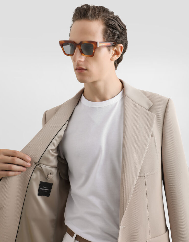 Dolce & Gabbana Chaqueta de botonadura sencilla Portofino de lana Beige G2WA0TFU2X3