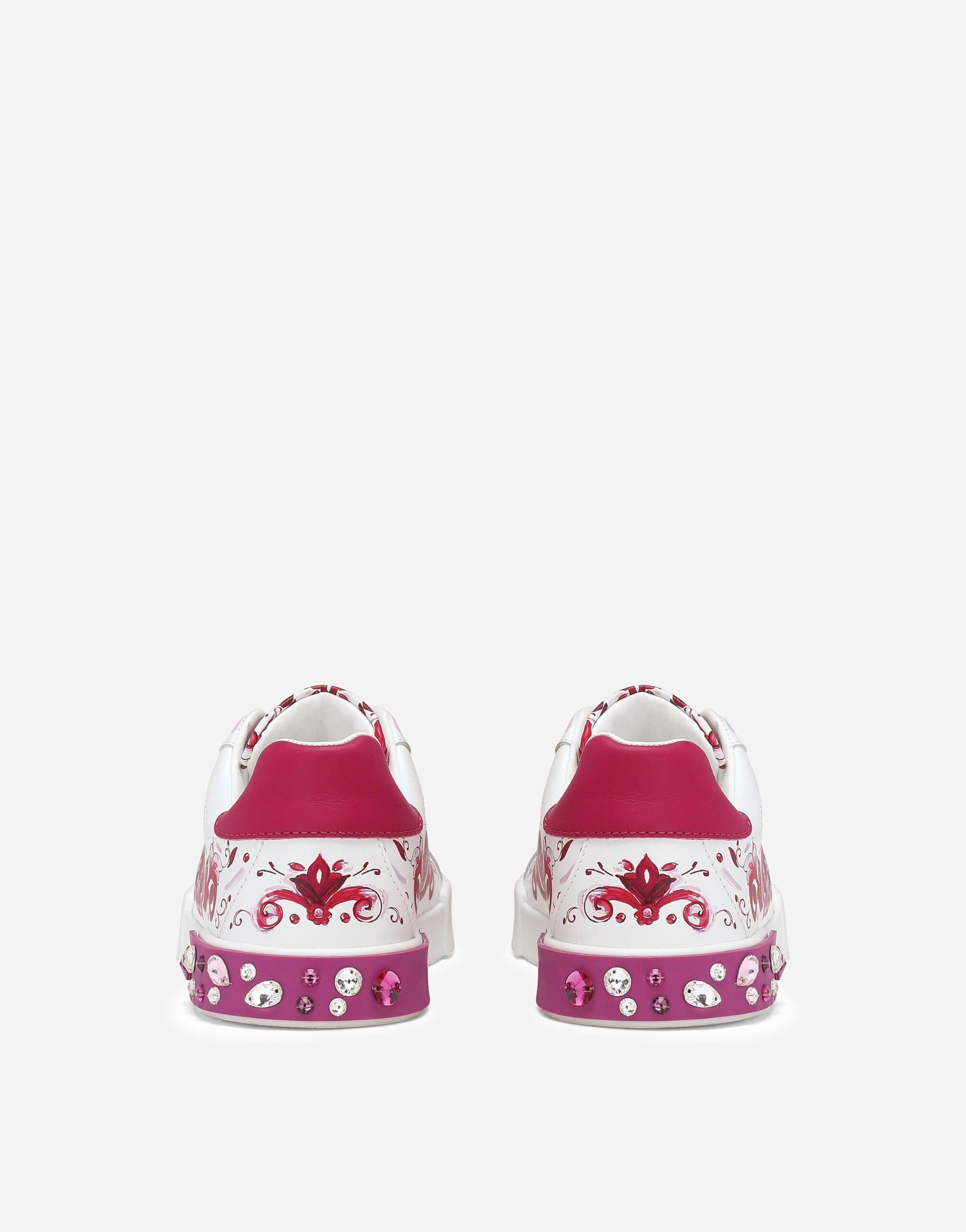 Printed calfskin portofino sneakers shop