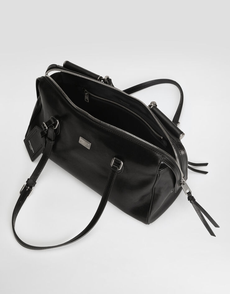 Dolce & Gabbana Borsa Vittoria media in pelle di vitello Nero BB7844AW118