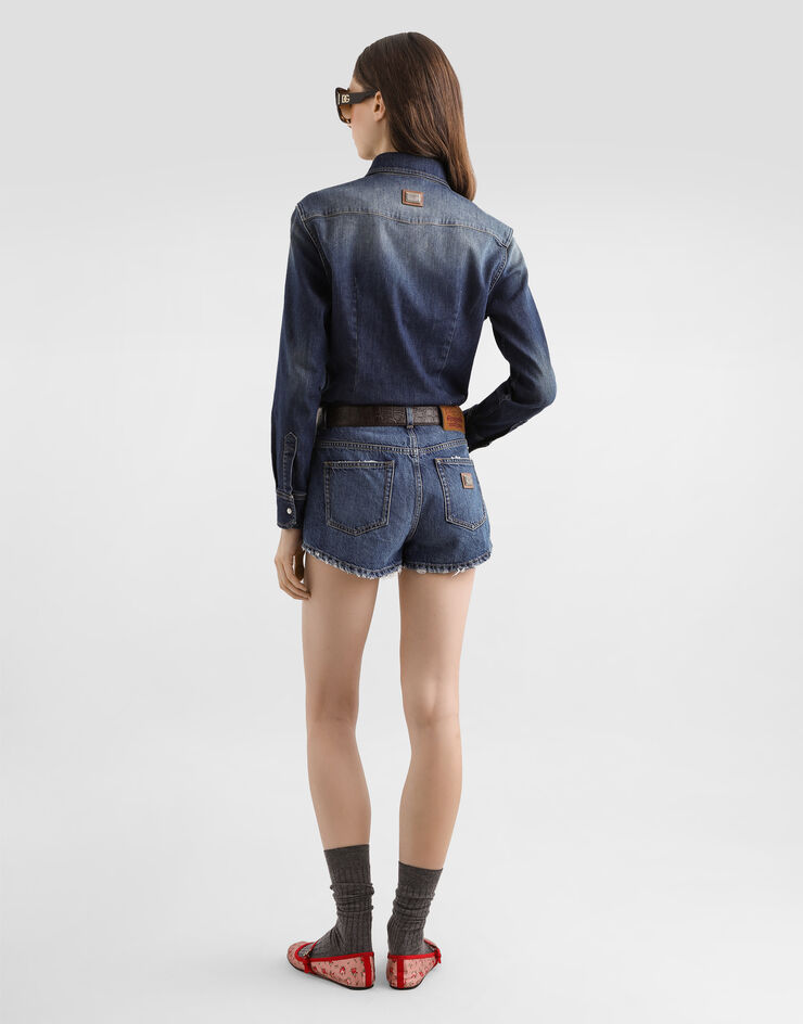 Dolce & Gabbana Jersey t-shirt with print and embroidery Red F8U13ZGDDNF