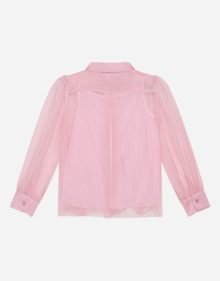 Dolce & Gabbana Chiffon shirt with bow PINK L54S43FU1AT