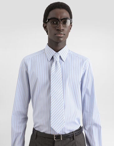 Dolce & Gabbana Striped poplin tie Multicolor GT147EFR53U