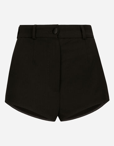 Dolce & Gabbana High-waisted wool panties Black F6JFFTMLRAB