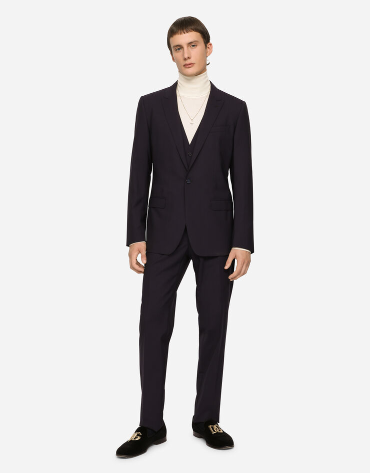 Dolce & Gabbana Stretch wool three-piece Martini-fit suit Dolce & Gabbana Stretch wool three-piece Martini-fit suit Blue GK97MTFUBEC