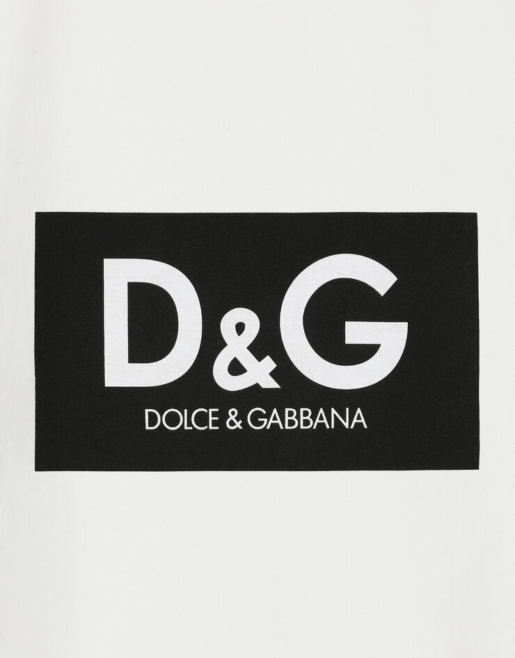 Dolce & Gabbana Cotton t-shirt with d&g print Multicolor G8NG4THU7IL