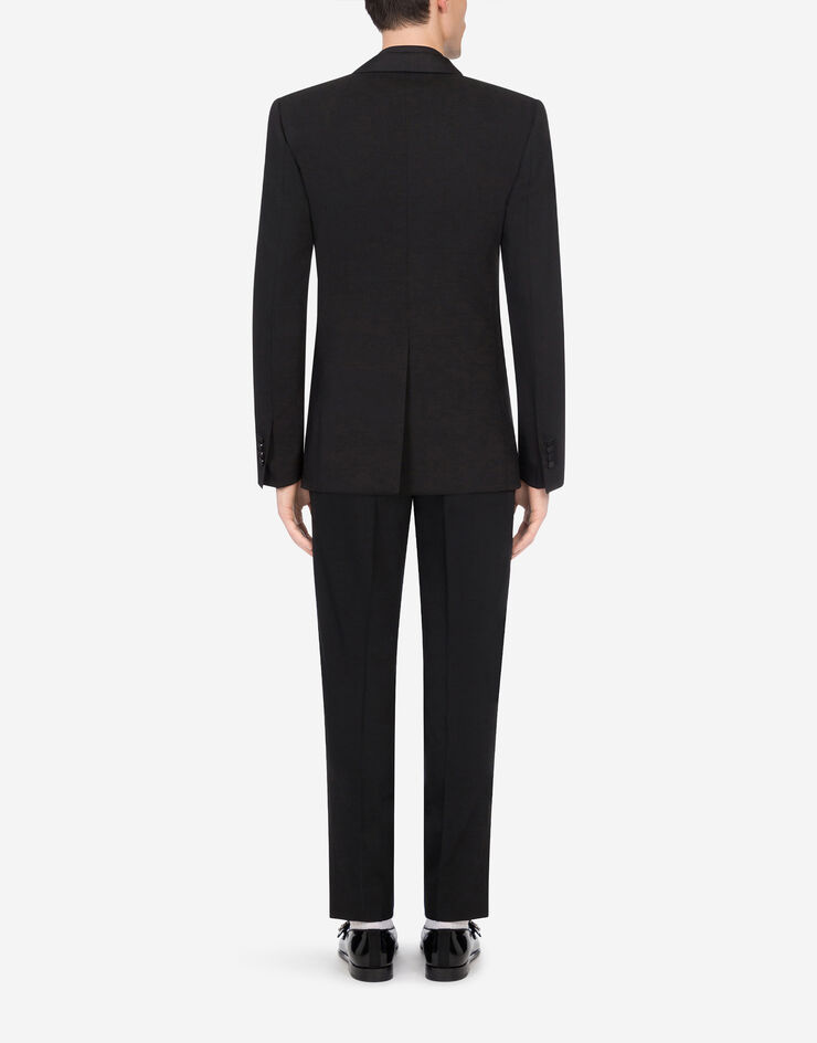 Dolce & Gabbana Sicilia-fit tuxedo suit in stretch wool Black GK5IMTFUBBQ