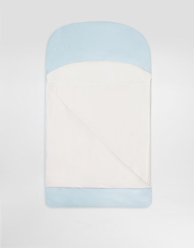 Dolce & Gabbana Interlock and linen baby nest with embroidery Dolce & Gabbana Interlock and linen baby nest with embroidery Grey LNJAI7G7PUP