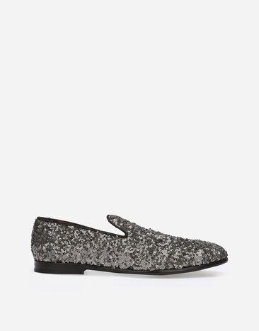 Dolce & Gabbana Sequined slippers Grey CR1550AN191