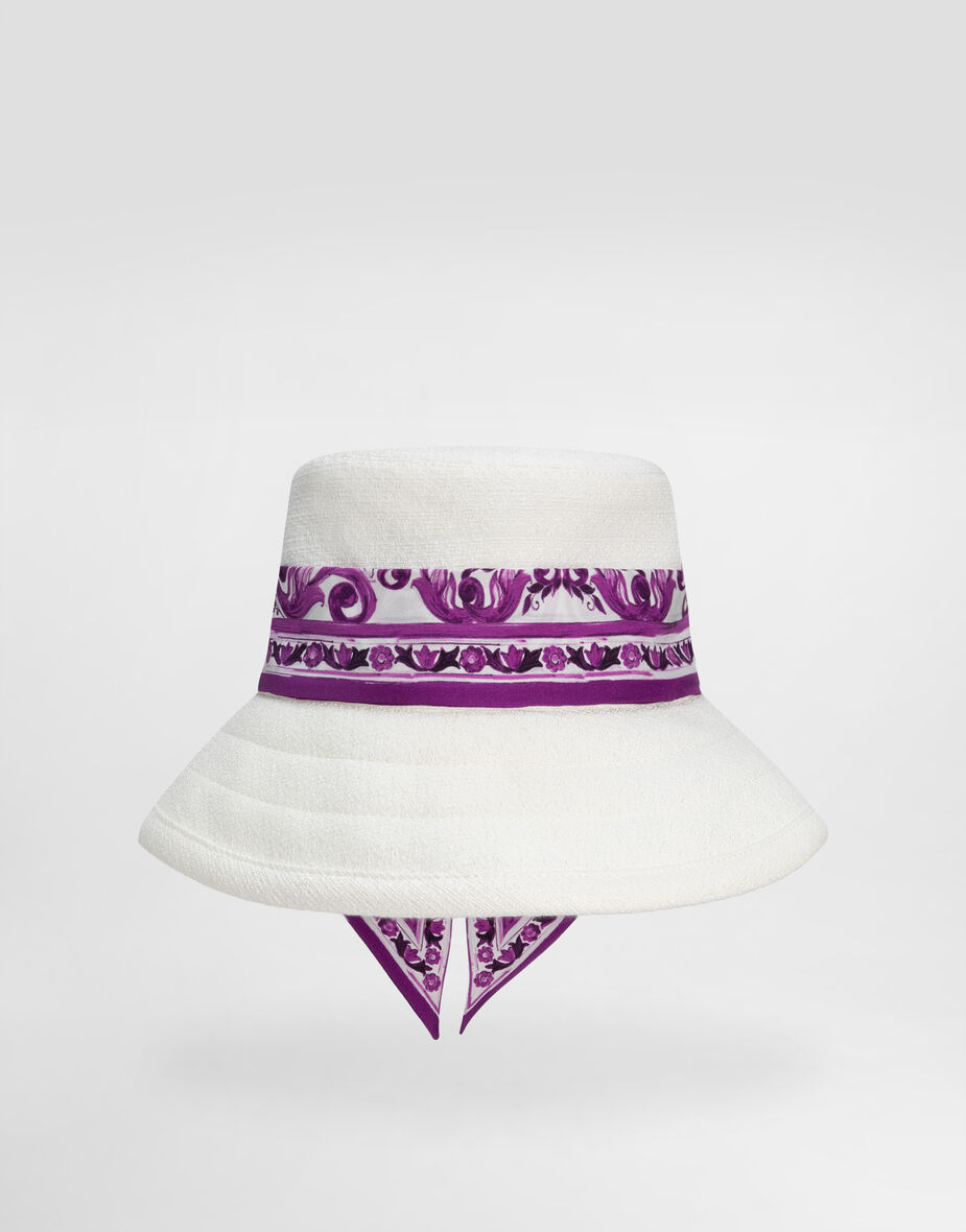 Mat hat in White for Women | Dolce&Gabbana®