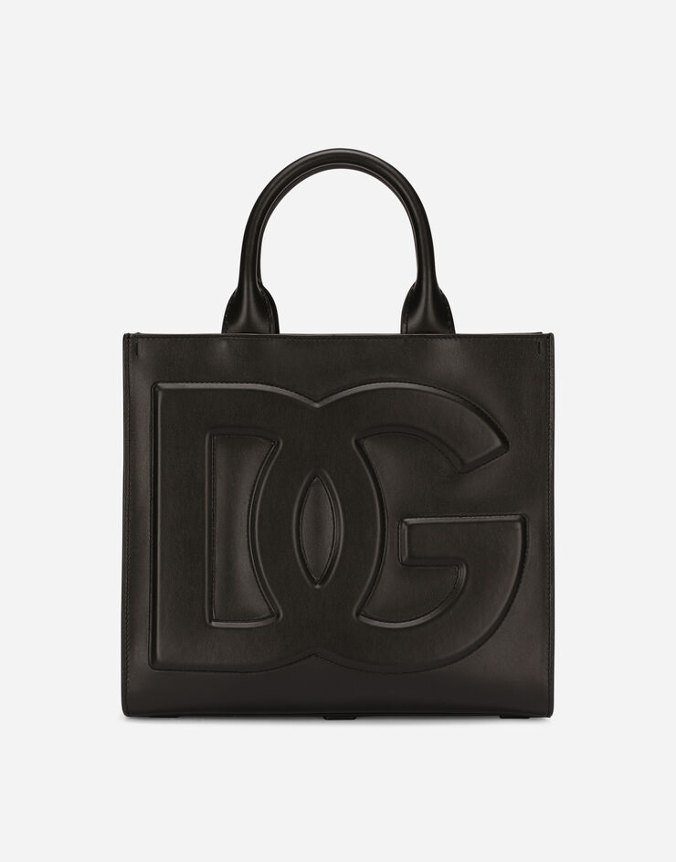 Dolce & Gabbana Kleiner Shopper DG Daily aus Kalbsleder Schwarz BB7272AQ269