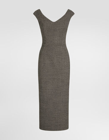 Dolce & Gabbana Wool sheath dress Multicolor F620KTFMBAS