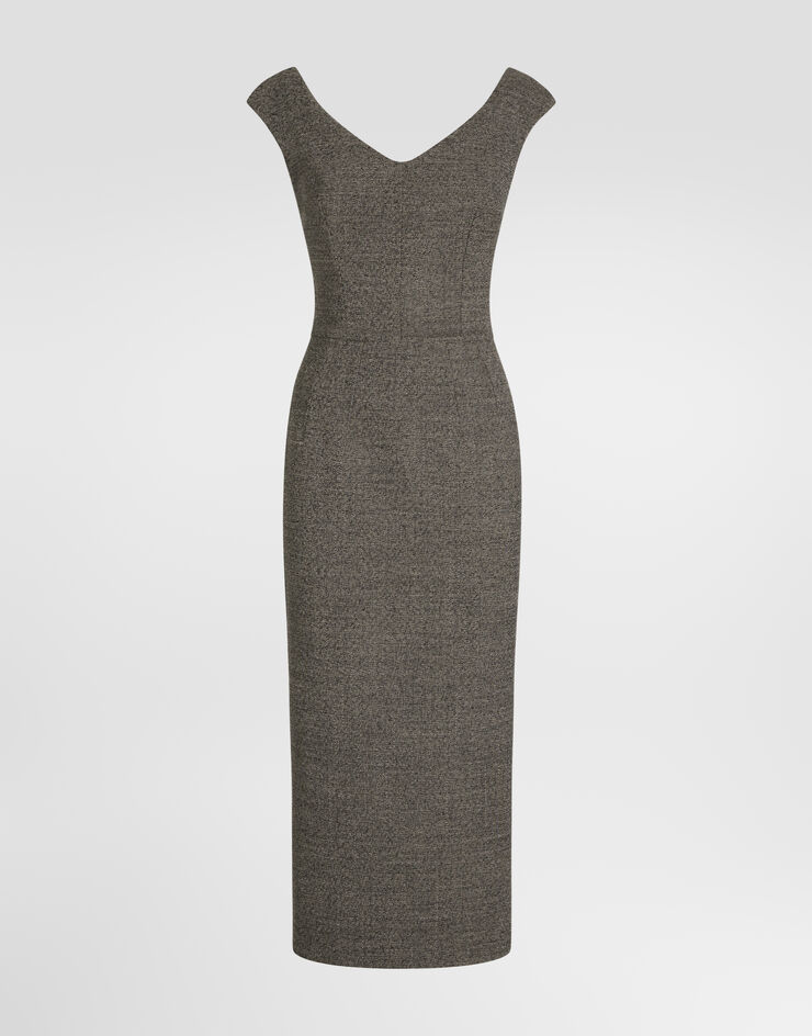 Dolce & Gabbana Wool sheath dress Multicolor F620KTFMBAS