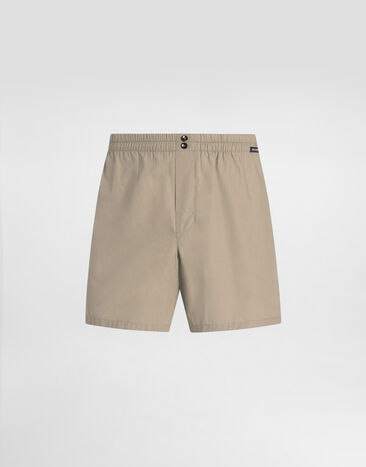 Dolce & Gabbana Cotton poplin boxer shorts Beige M3A12TON0ED