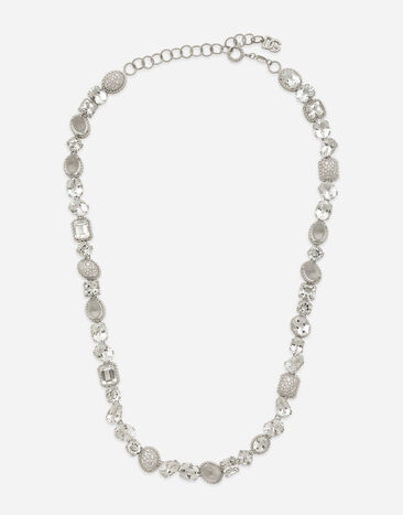 Dolce & Gabbana Halskette Anna aus Weißgold 18 kt mit farblosen Topasen Weiss WNQA2GWTPCO