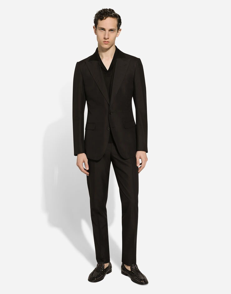 Dolce & Gabbana Traje Taormina de botonadura sencilla Negro GKAHMTFUTBT