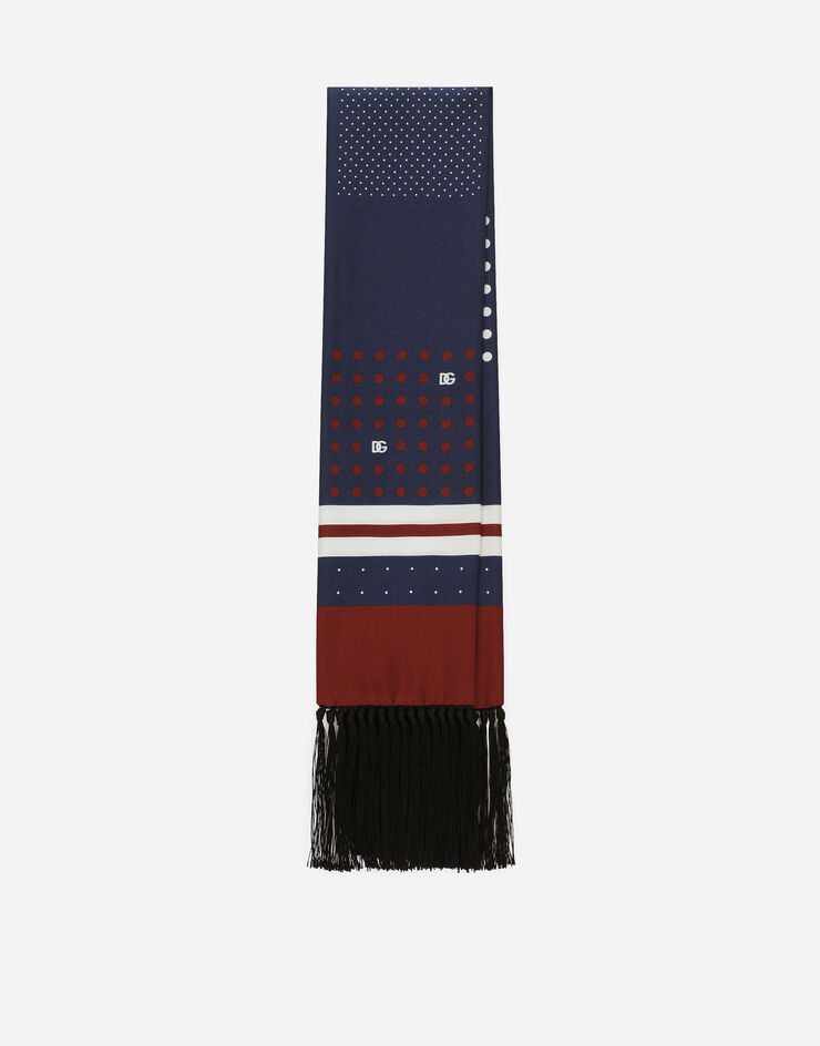 Dolce & Gabbana Silk scarf with fringing Print GQ345EG0WQU