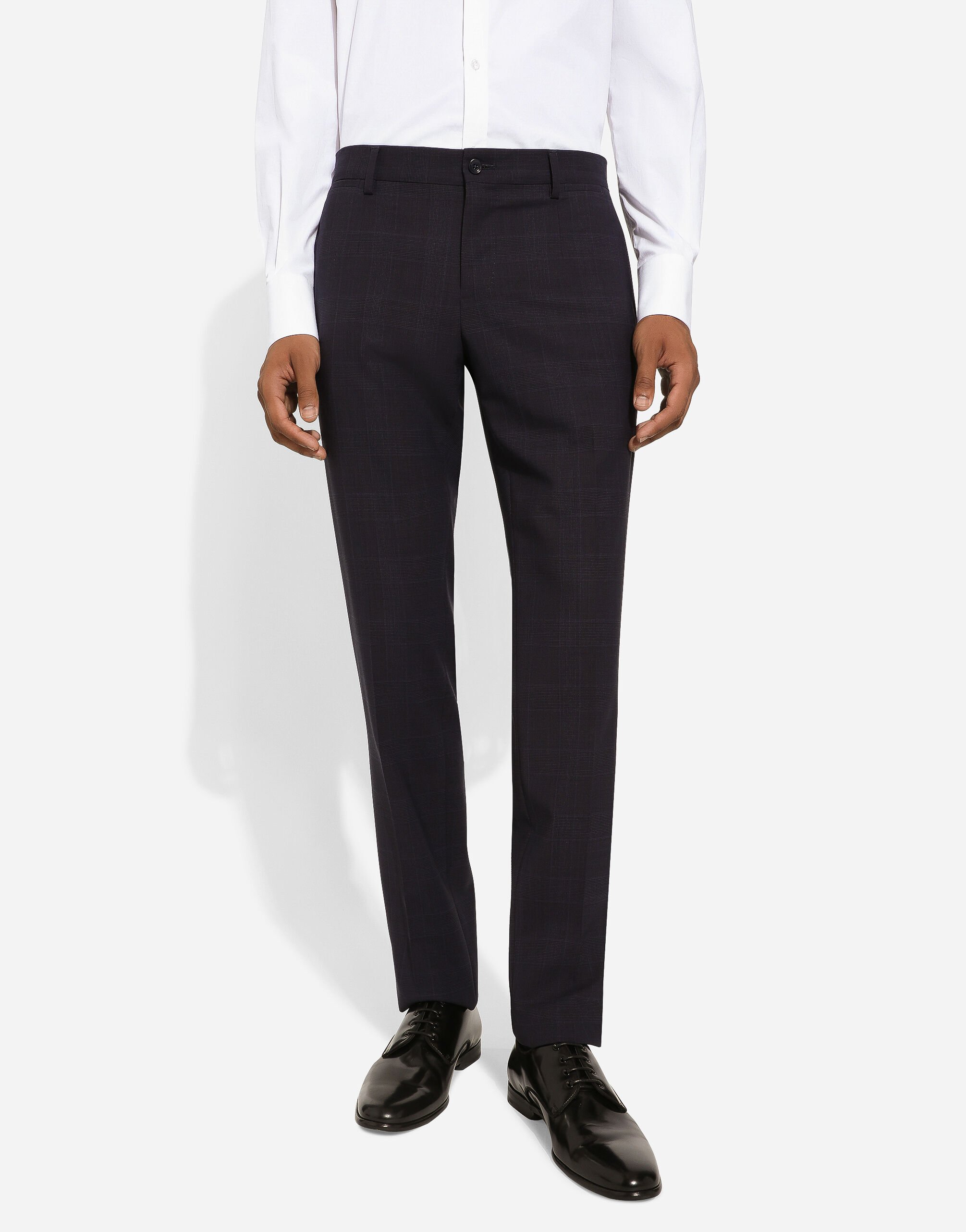 ブルーのメンズ Single-breasted glen plaid Martini-fit suit
