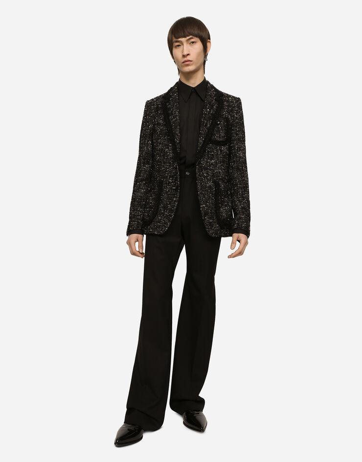 Dolce&Gabbana Alpaca and wool rush-stitch single-breasted jacket Multicolor G2SS2TFMMHV