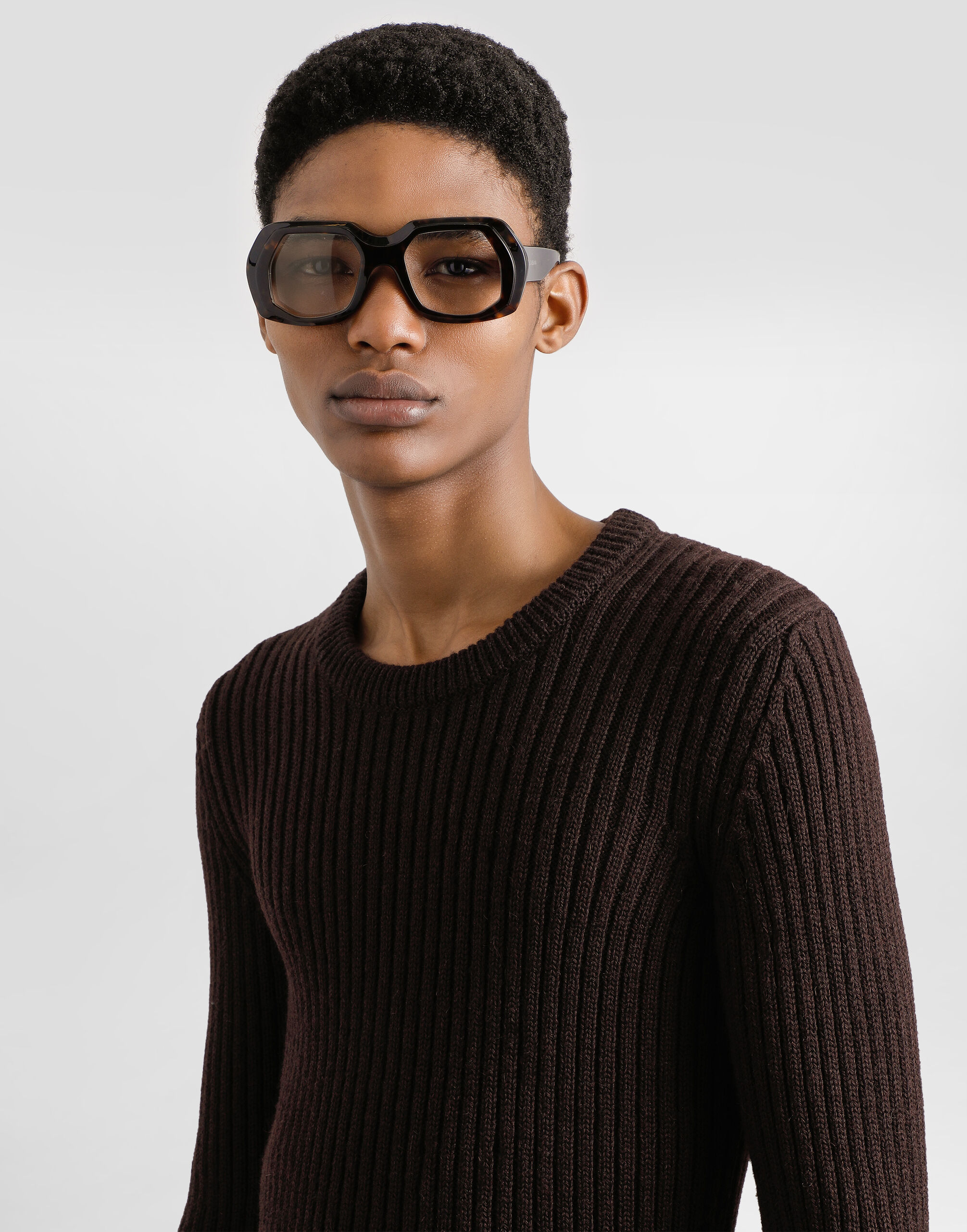 Ribbedwool pullover in Brown for Men | Dolce&Gabbana® US