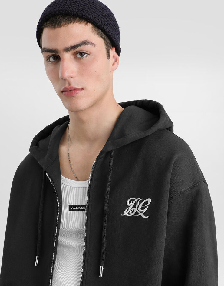 Dolce & Gabbana سويت شيرت بغطاء رأس من قطن Dolce & Gabbana سويت شيرت بغطاء رأس من قطن Blue G9CEFZG7P9L