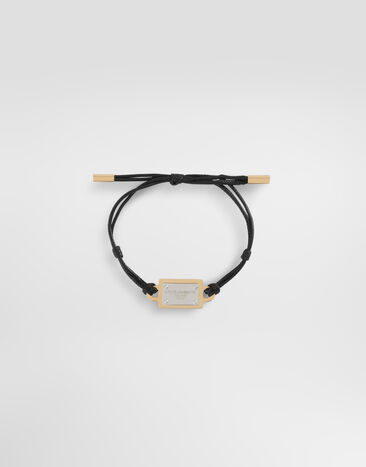 Dolce & Gabbana Kordelarmband Dolce&Gabbana-Plakette Mehrfarbig WBP5T1W1111