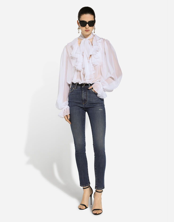Dolce & Gabbana Vaqueros skinny Audrey en denim de algodón Multicolor FTC67DG8LX4
