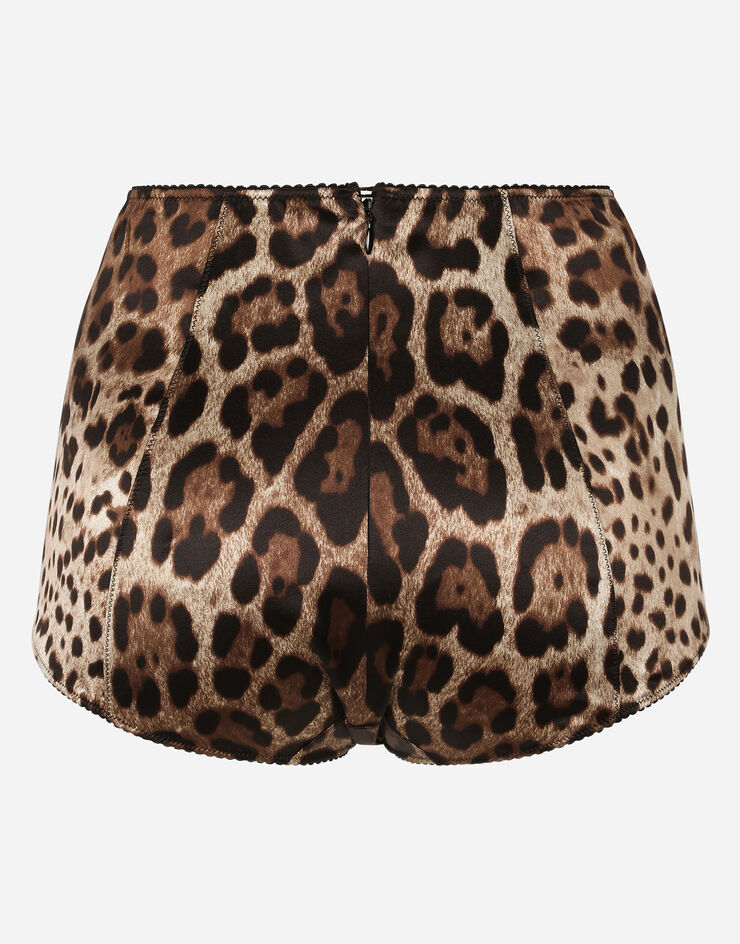 Dolce & Gabbana キュロット サテン レオパードプリント ANIMAL PRINT O2A18TONO21